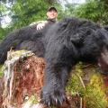 Kevin with his big old boar that he shot at very close range